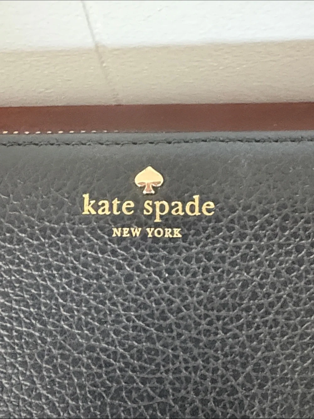 Kate Spade NY Laurel Way Neda Black soft Leather Zip Continental Wallet